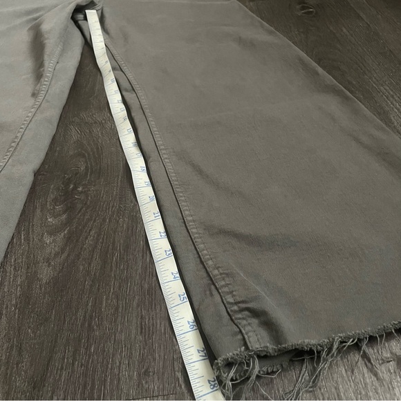 Zara Marine Straight High Rise jeans Charcoal Denim Pants (8) - Picture 6 of 9